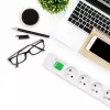 Qoltec 50290 ciabatta elettrica 1,8 m 5 prese AC per interni bianco