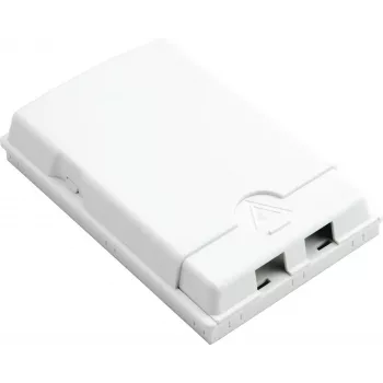 Scatola di connessione FTTH helos 373381, montaggio a parete, 2 porte, bianco