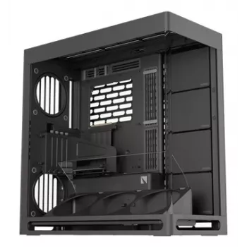 Case PC HAVN HS 420 VGPU, Midi-Tower, E-ATX, vetro temperato, cavo riser PCIe-5.0 - nero