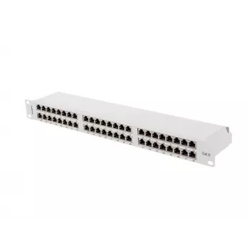 Patch panel LANBERG PPS6-1048-S 48 porte 1U 19 pollici Cat6 FTP schermato