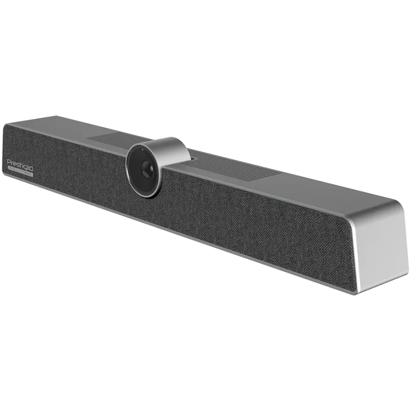 Prestigio Solutions Alpha barra di collaborazione per videoconferenze, UHD 12 MP, 6 microfoni, portata 8 m, USB-C/AUX