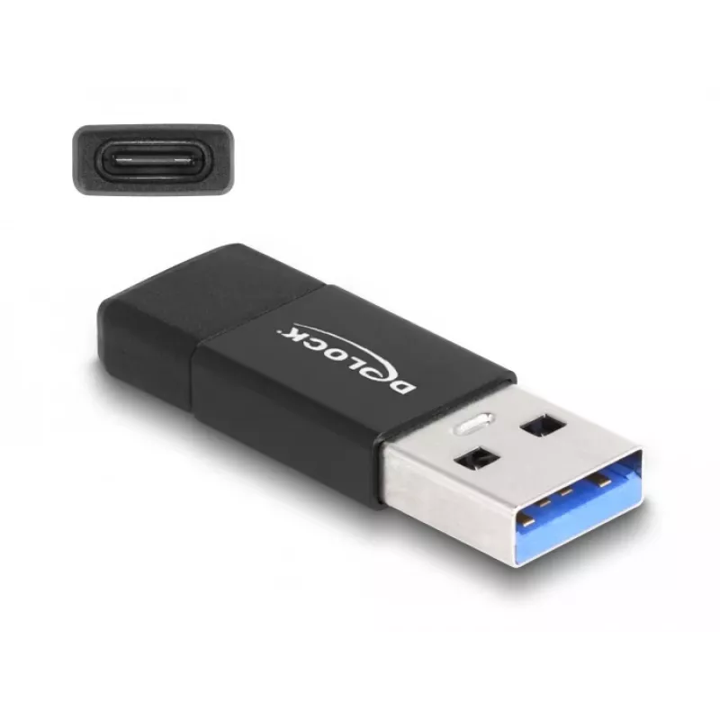Adattatore DeLOCK 60001 USB A USB C nero