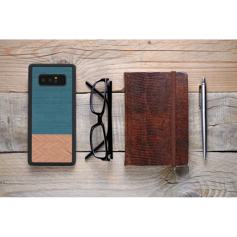 Custodia per smartphone man and wood per Galaxy Note 8 – denim nero