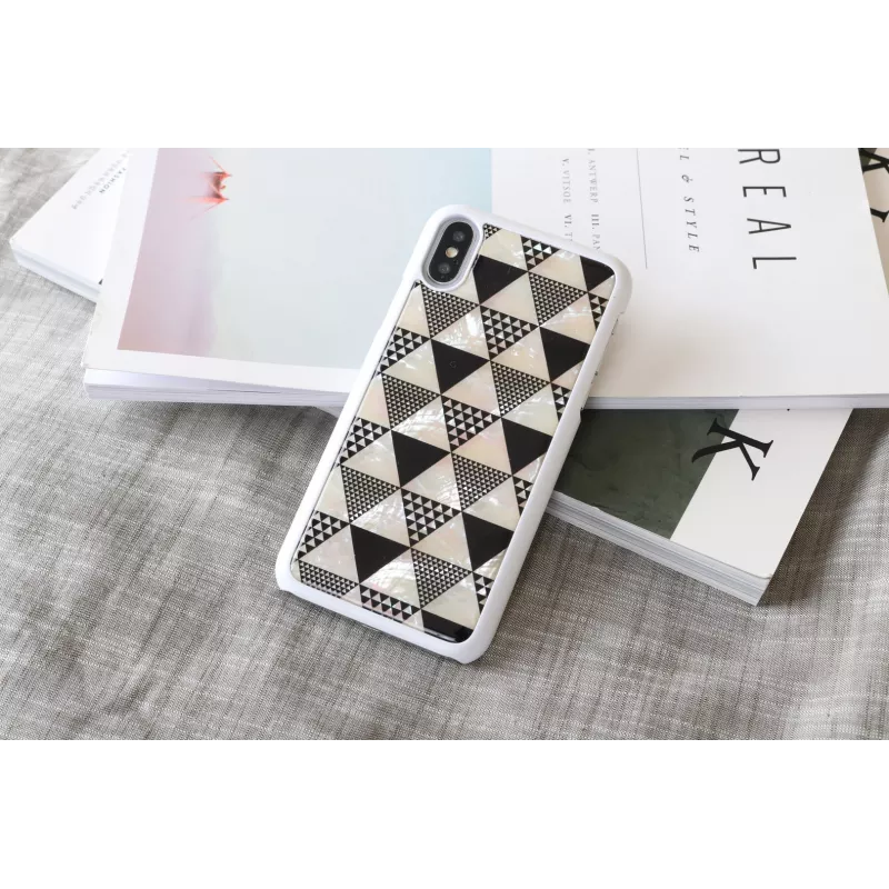 iKins Pyramid custodia per iPhone XS/X, bianca, K1623H