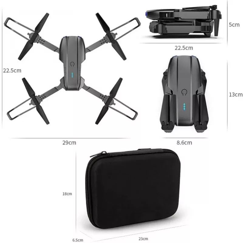 E99 Pro drone | drone + 3 batterie + custodia da trasporto set | 1800mAh