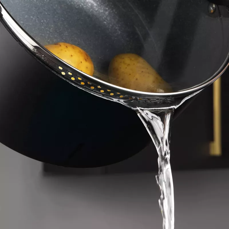 Set pentole Russell Hobbs RH01840EU7 – 4 pezzi impilabili, marmorizzato metallico