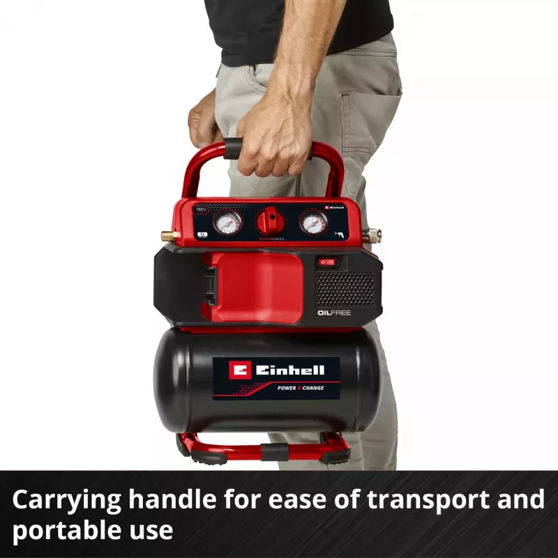 Power X-Change compressore a batteria TE-AC 18/75 Li OF-Solo, 18 Volt (nero/rosso, senza batteria e caricabatterie)