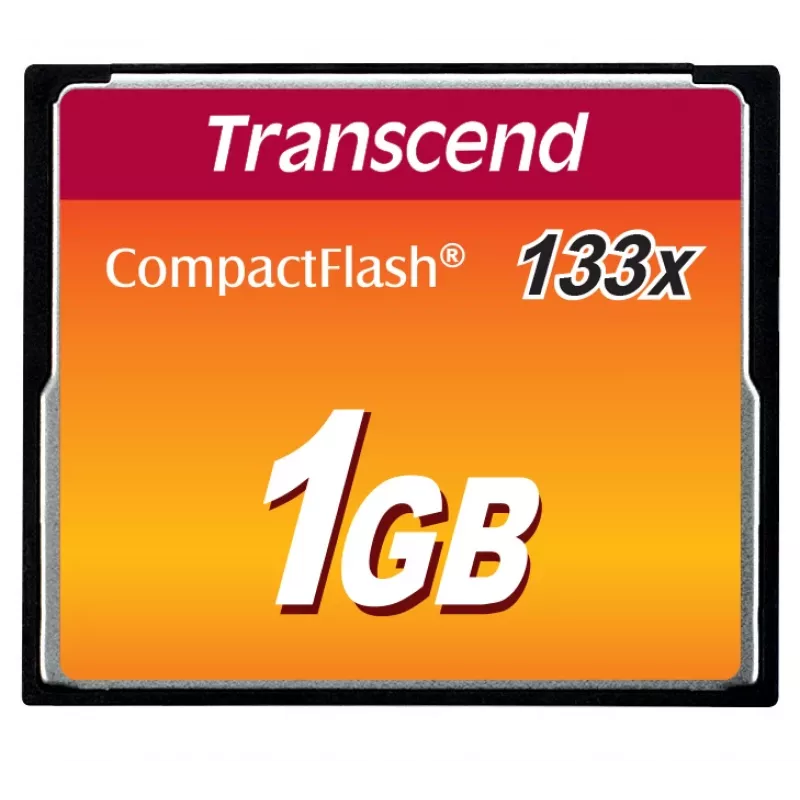 Transcend - Scheda di memoria flash - 1GB - 133x - CompactFlash Card (TS1GCF133)
