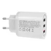 Caricabatterie da parete MACLEAN MCE479W — caricabatterie rapido USB 3 porte, potenza totale 18W