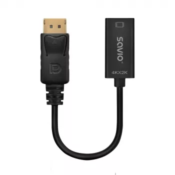 Adattatore Savio DisplayPort (M) v1.2 - HDMI A (F) v1.4, 4K, AK-62