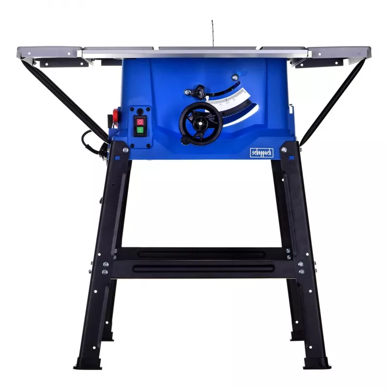 Sega circolare da banco Scheppach HS100S Special Edition — 2000 W, lama 250 mm, profondità di taglio 85 mm, taglio obliquo 0–45°, supporto pieghevole