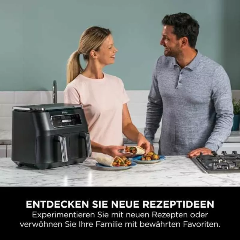 Ninja AF200EU friggitrice doppia 7,6 L stand-alone 2400 W friggitrice ad aria nera