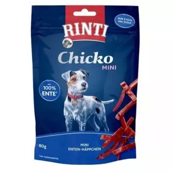 Snack per l'addestramento dei cani RINTI Chicko Mini anatra 80 g — senza cereali, gusto anatra, 55% proteine, in bustina