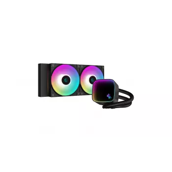 DeepCool LS520 SE AIO raffreddamento a liquido per CPU, 2 x 120 mm, ARGB, nero