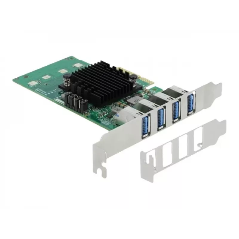 DeLOCK scheda PCI Express x4 a 4 x USB 3.0 esterno Quad Channel - formato Low Profile