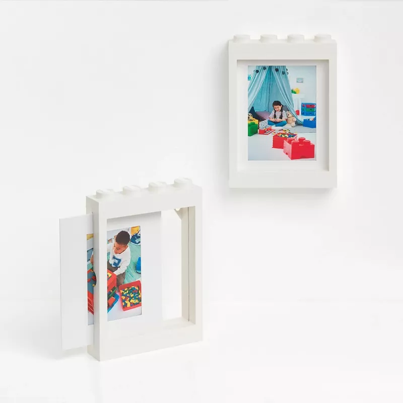 LEGO Cornice PICTURE FRAME, (L)191 x (A)268 mm, bianco in plastica ABS, con 4 stud, impilabile, adatta per - 1 pz.
