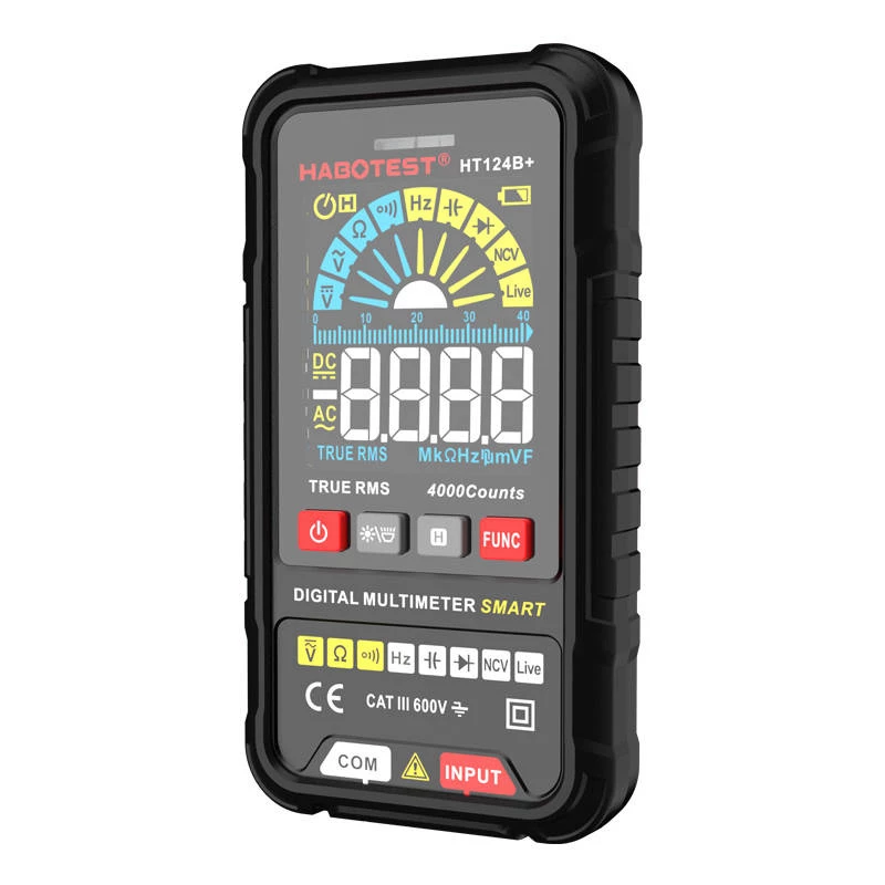 Multimetro digitale Habotest HT124B+ — misurazione tensione AC/DC e resistenza