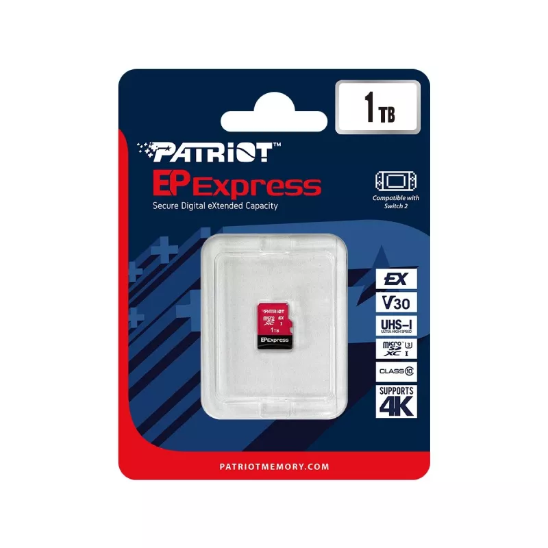 Scheda microSDXC Patriot 1 TB Express 800/600 MB/s PEF1TEPEXMCX