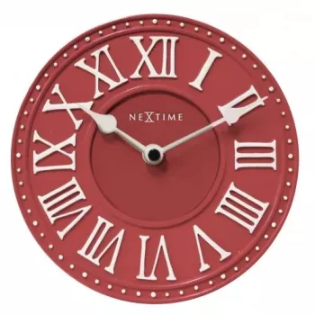 NeXtime orologio 5187ro London Tisch, Ø16 cm, da parete, rosso/bianco