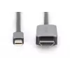 DIGITUS - cavo adattatore - Mini DisplayPort (M) a HDMI (M) - 1,0 m - supporto 8K 60 Hz - nero (DB-340109-010-S)