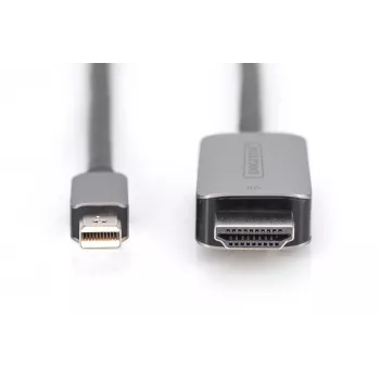 DIGITUS - cavo adattatore - Mini DisplayPort (M) a HDMI (M) - 1,0 m - supporto 8K 60 Hz - nero (DB-340109-010-S)