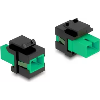 Modulo Keystone DELOCK 87121 — adattatore SC, design piatto, verde/nero, 16,5 × 27,4 × 21,9 mm