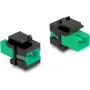 Modulo Keystone DELOCK 87121 — adattatore SC, design piatto, verde/nero, 16,5 × 27,4 × 21,9 mm