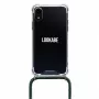 Collana per telefono Lookabe loo014 per iPhone XR – custodia protettiva oro-verde con laccio