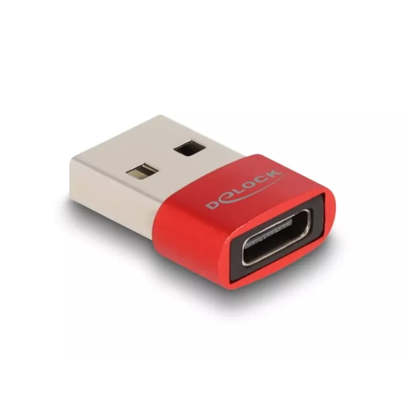 Delock - adattatore USB - USB (M) a 24 pin USB-C (F) - USB2.0 3 A - rosso (60050)