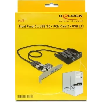 Delock Front Panel 2 x USB 3.0 + scheda PCI Express 2 x USB 3.0 (61893)