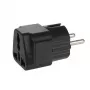 Maclean MCE155 adattatore di spina universale, presa UK a spina EU, nero