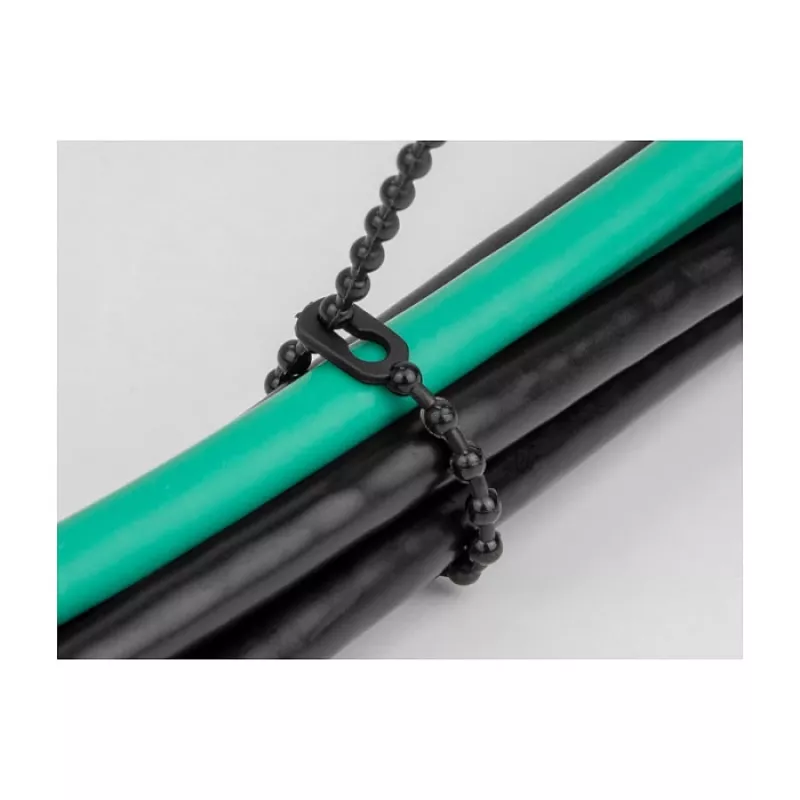 Fascetta fermacavi a perline DeLOCK 19566 L 100 x L 2,4 mm nero 100 pezzi
