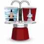 Caffettiera per piano cottura BIALETTI MINI EXPRESS Magritte rossa – Modello 0001406, piccola caffettiera per piano cottura