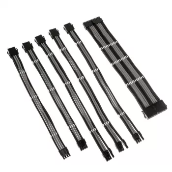 Set di prolunghe cavi Kolink Core Adept — guaina in PET intrecciata, conduttore in rame, lunghezze 300–350 mm, set da 6 pezzi