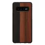 Custodia per smartphone man and wood per Samsung Galaxy S10 — ebano nero, retro in legno protettivo e paraurti