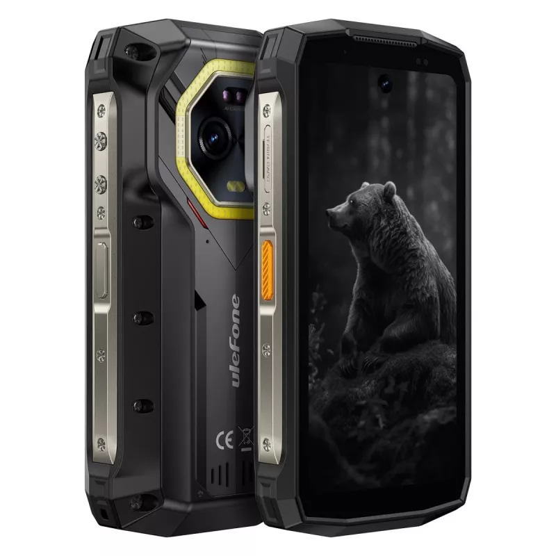 Ulefone Armor Mini 20 smartphone, 4,7 pollici, Helio G99, 8GB RAM, 256GB, 6200 mAh, Android 14, nero