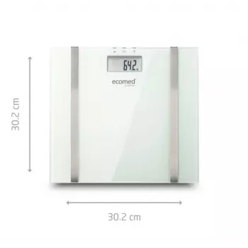 Bilancia pesapersone elettronica Ecomed BS-70E rettangolare bianco