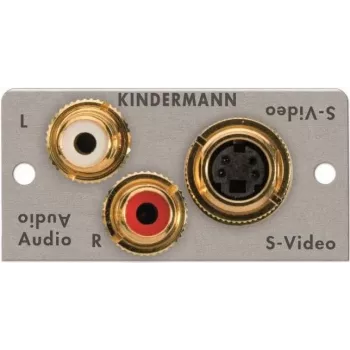 Modulo frontale da incasso Kindermann 7444-531 — 2x RCA e connettore Mini-DIN a 4 poli