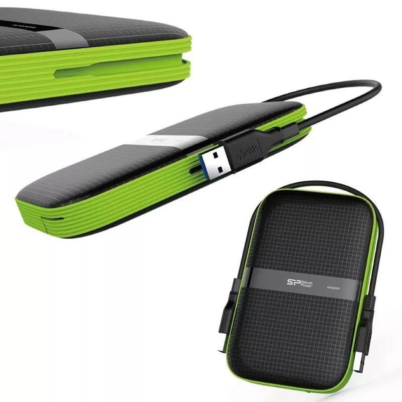 SILICON POWER Armor A60 - disco rigido - 5TB - esterno (portatile) - 2.5 (6,4 cm) - USB 3,1 Gen 1 - nero (SP050TBPHDA60S3K)