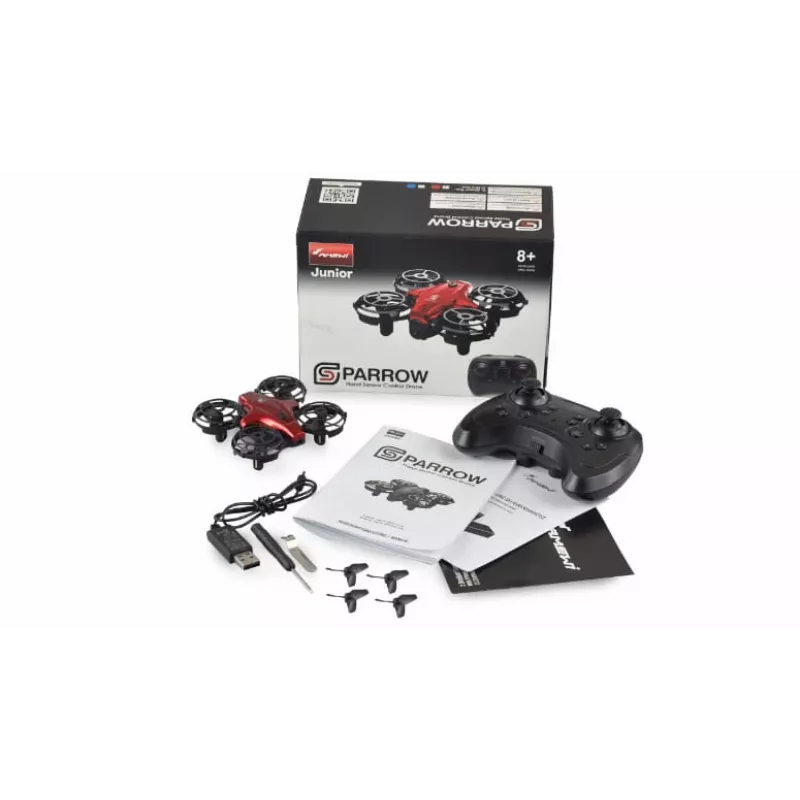 Droni con fotocamera Amewi 25324 mini drone 300 mAh nero rosso