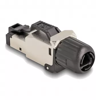 DeLOCK 86016 connettore per fili RJ45/LSA nero argento connettore maschio