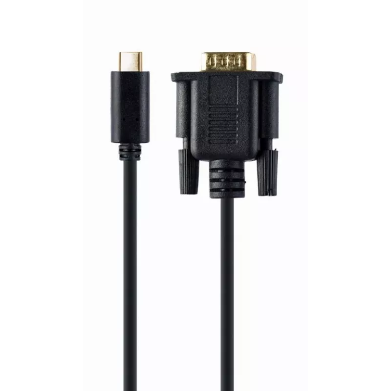 Gembird A-CM-VGAM-01 cavo adattatore da USB-C a VGA maschio, 1920x1080 60 Hz, 2 m, nero