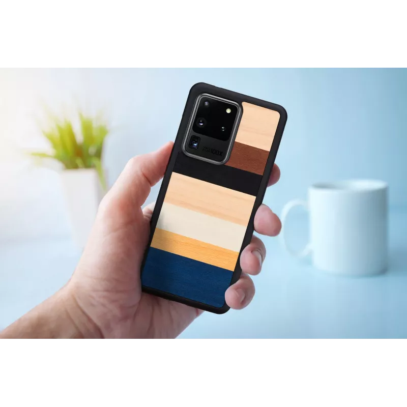 Custodia per cellulare Man and Wood per Samsung Galaxy S20 Ultra — nero