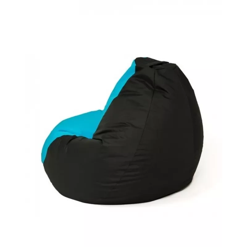 Pouf sacco Sako Pear nero e blu L 105 x 80 cm