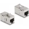 DeLOCK 87161 modulo keystone piatto metallico RJ-45