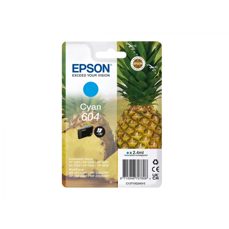 Epson 604 Cartuccia d'inchiostro 1 pezzo Originale Standard cyan