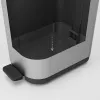 ROTHO Ribo Silver - pattumiera a pedale – 35 l