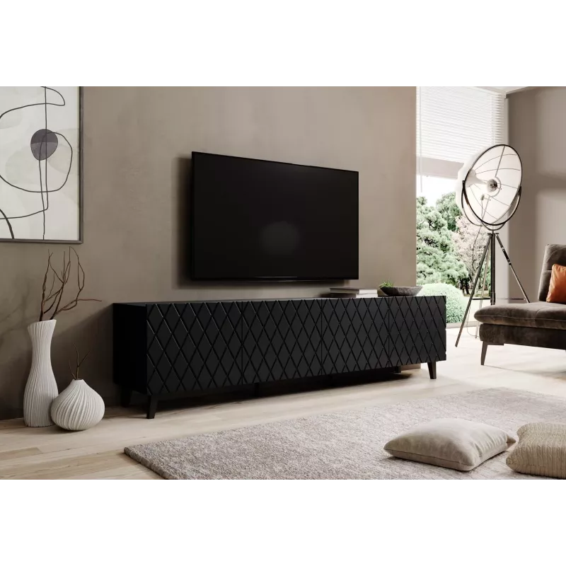 Mobile RTV ASTI 200x42x52 nero opaco