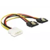 Cavo di alimentazione interno DeLOCK 85237 0,2 m Molex a 2 x SATA