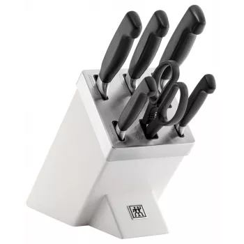 ZWILLING FOUR STAR 35148-207-0 Set blocco coltelli/posate da cucina 7 pz. Bianco